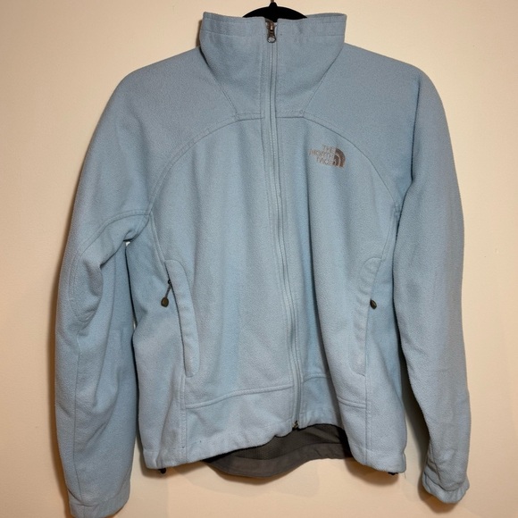 THE NORTHFACE blue women's fleece windwall jacket size small - Picture 1 of 15